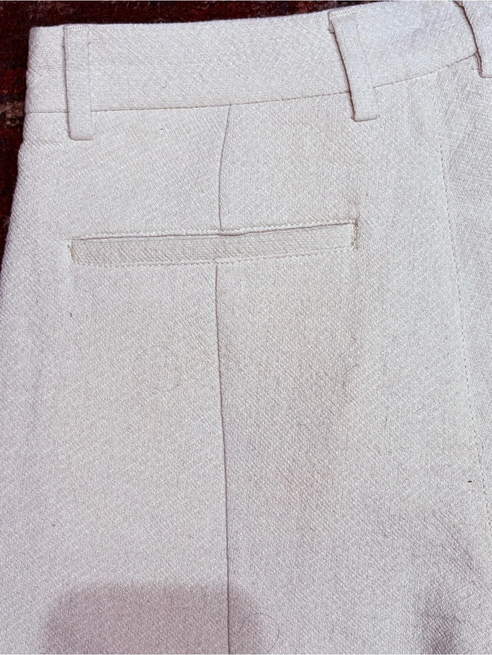Men's Zara White Textured Tapered Pants